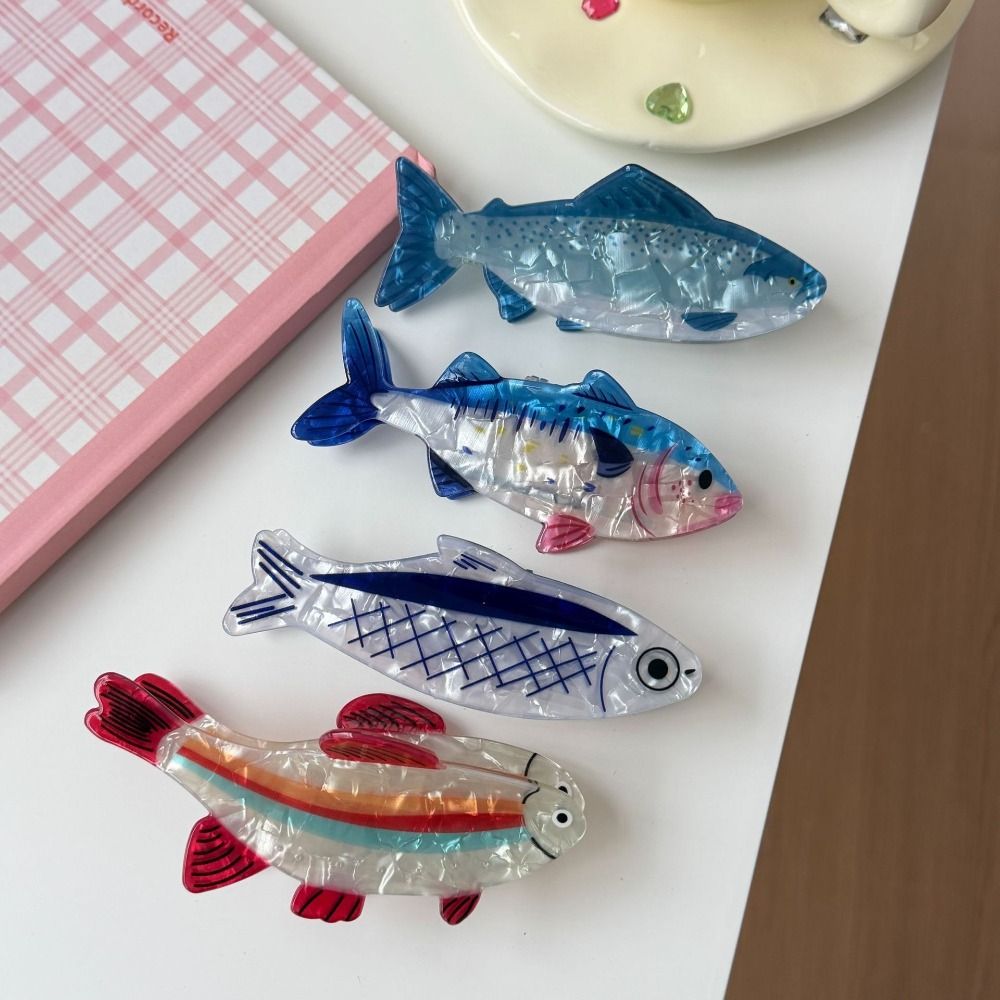 Korean Girls Lifestyle - ヘアピン 海洋動物 ヘアクリップ PVC ツナ 魚類