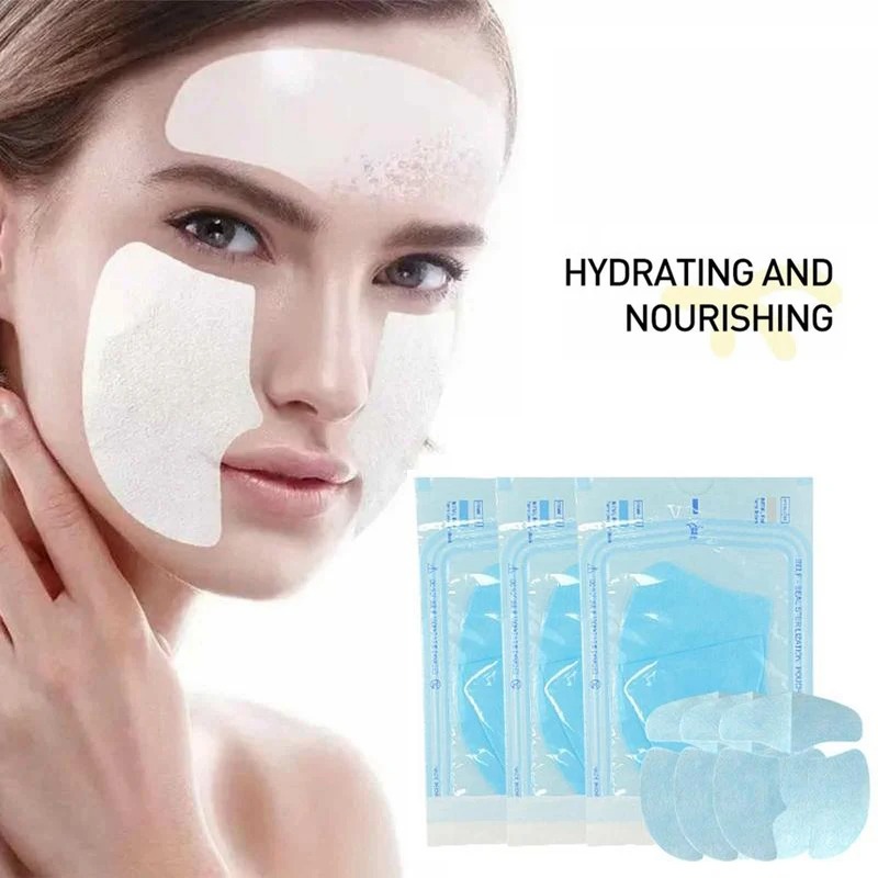 Sheet Mask Collagen - 3 個可溶性コラーゲンフェイスマスク加水分解フィルムアンチエイジング保湿マスクくまを除去引き締めリフティングジェルスキンケア