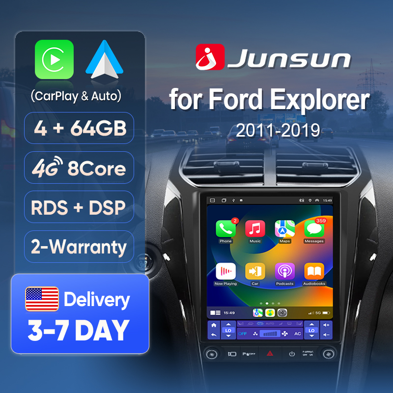 Korean Lifestyle In Hindi - Junsun ワイヤレスCarPlayスクリーン フォード エクスプローラー 2011-2019 カーオーディオ