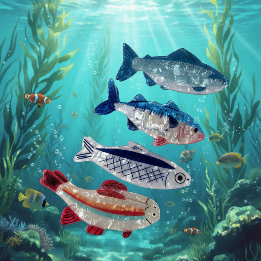 ヘアピン 海洋動物 ヘアクリップ PVC ツナ 魚類 ヘアク - Korean Girls Lifestyle のレビューと価格