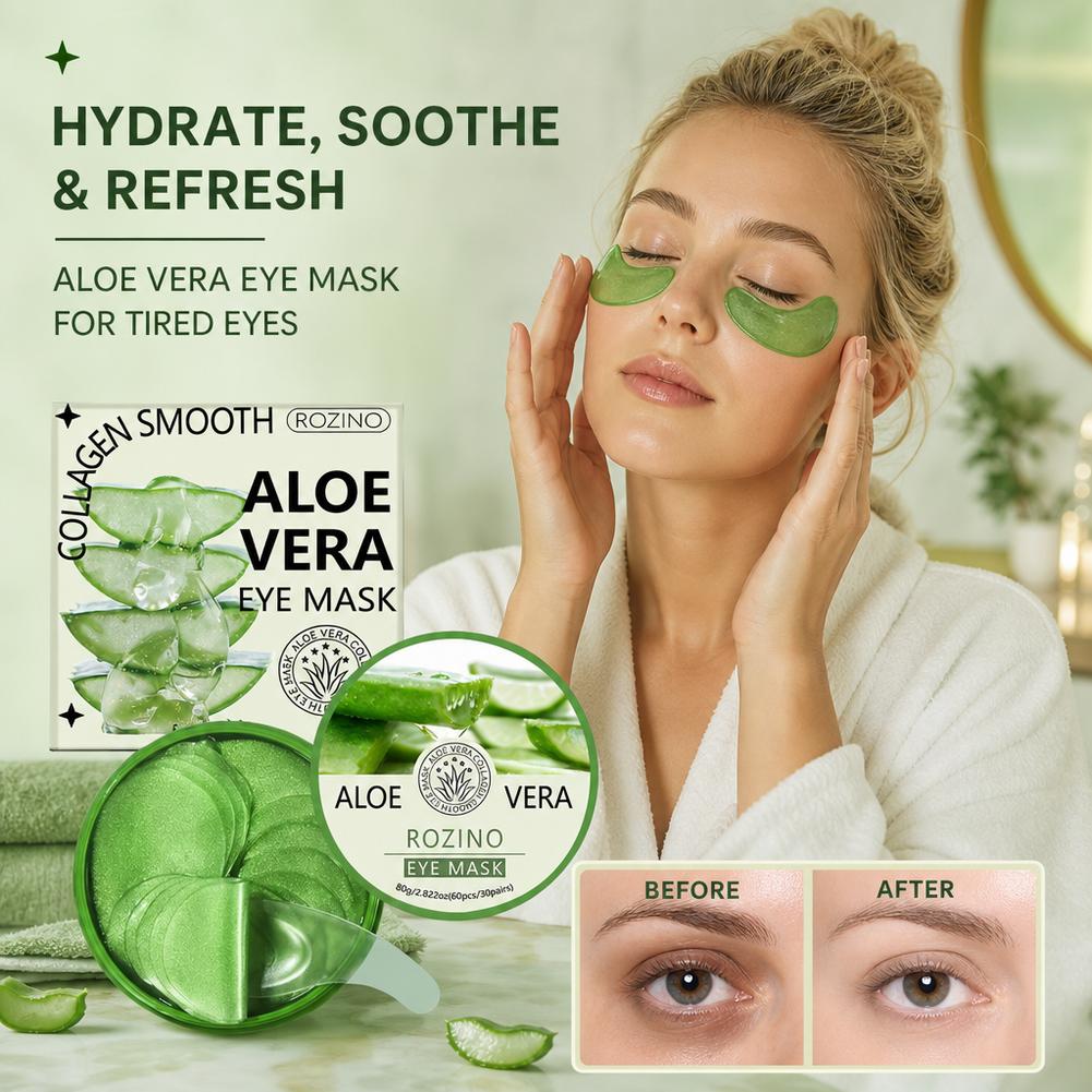 60枚入り アロエベラ コラーゲン アイマスク 保湿 引き締 - Sheet Mask Collagen のレビューと価格