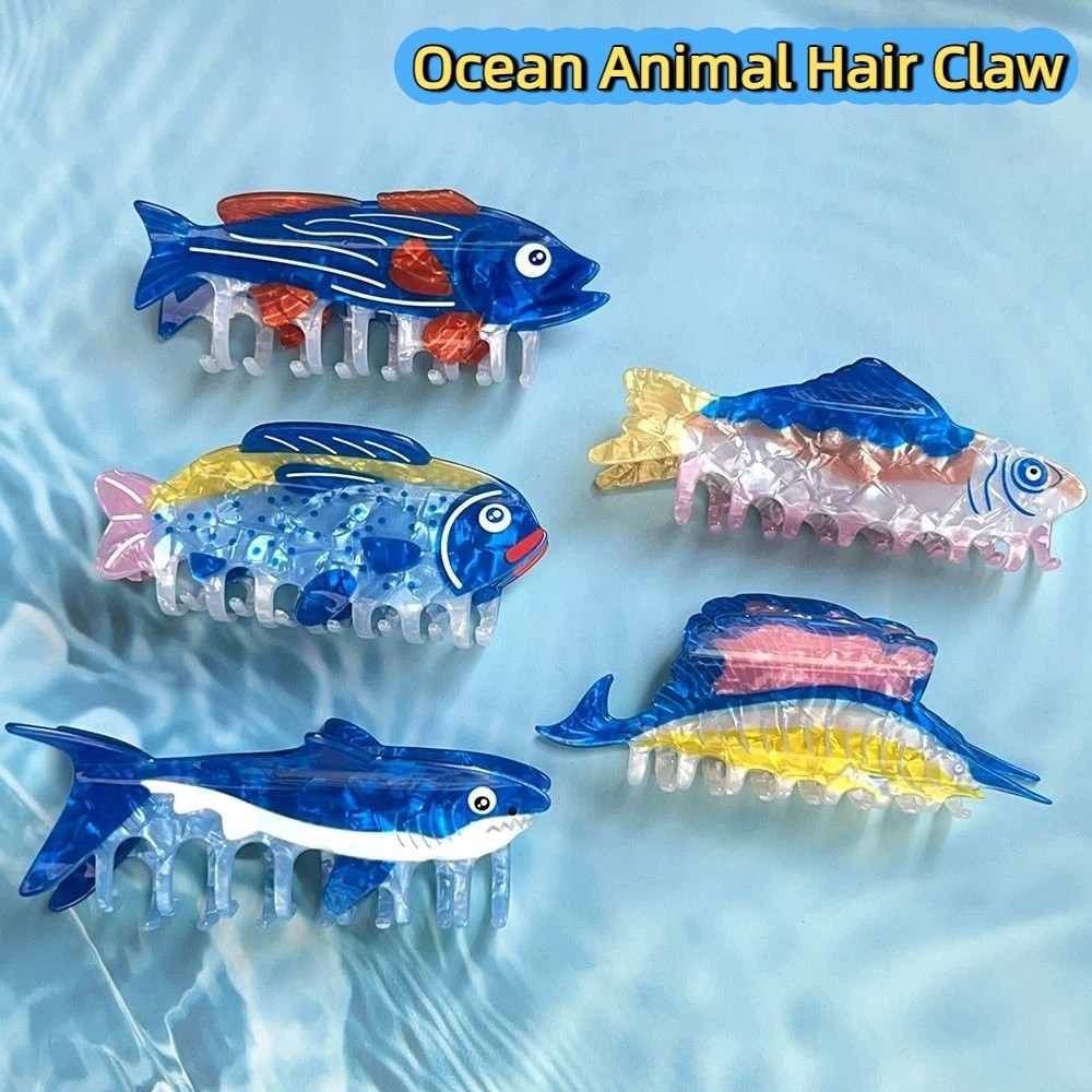 ヘアピン 海の動物 ヘアクリップ 金魚 PVC 海洋生物 魚 - Korean Girls Lifestyle のレビューと価格